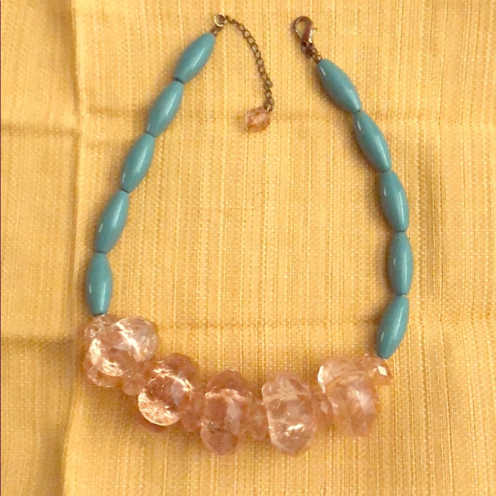 Anthropologie Statement choker, peach turquoise✨